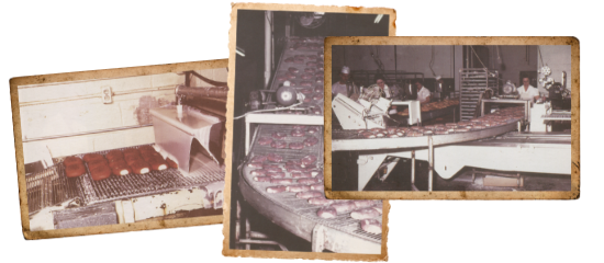 Collage of production lines at Parrish Bakeries.